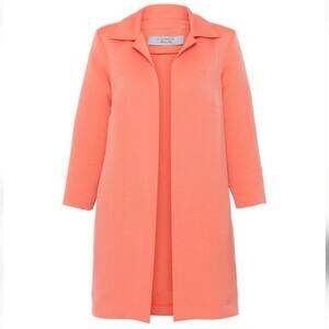 D.Exterior Coral Ribbed Ottoman Topper Coat Medium Italian 46